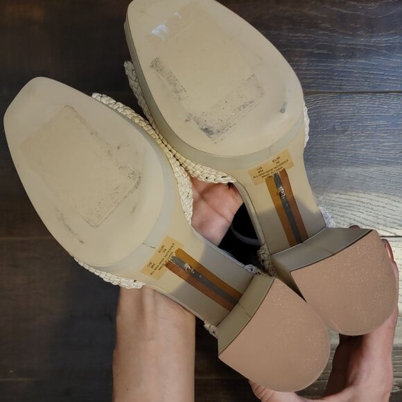 New Sam Edelman Nattie Clog Sandals Womens 9 Neutral Retro Chic Boho Elevated - Picture 8 of 10